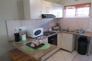 Standard Apartment, 1 Bedroom | Private kitchen | Full-size fridge, microwave, oven, stovetop
