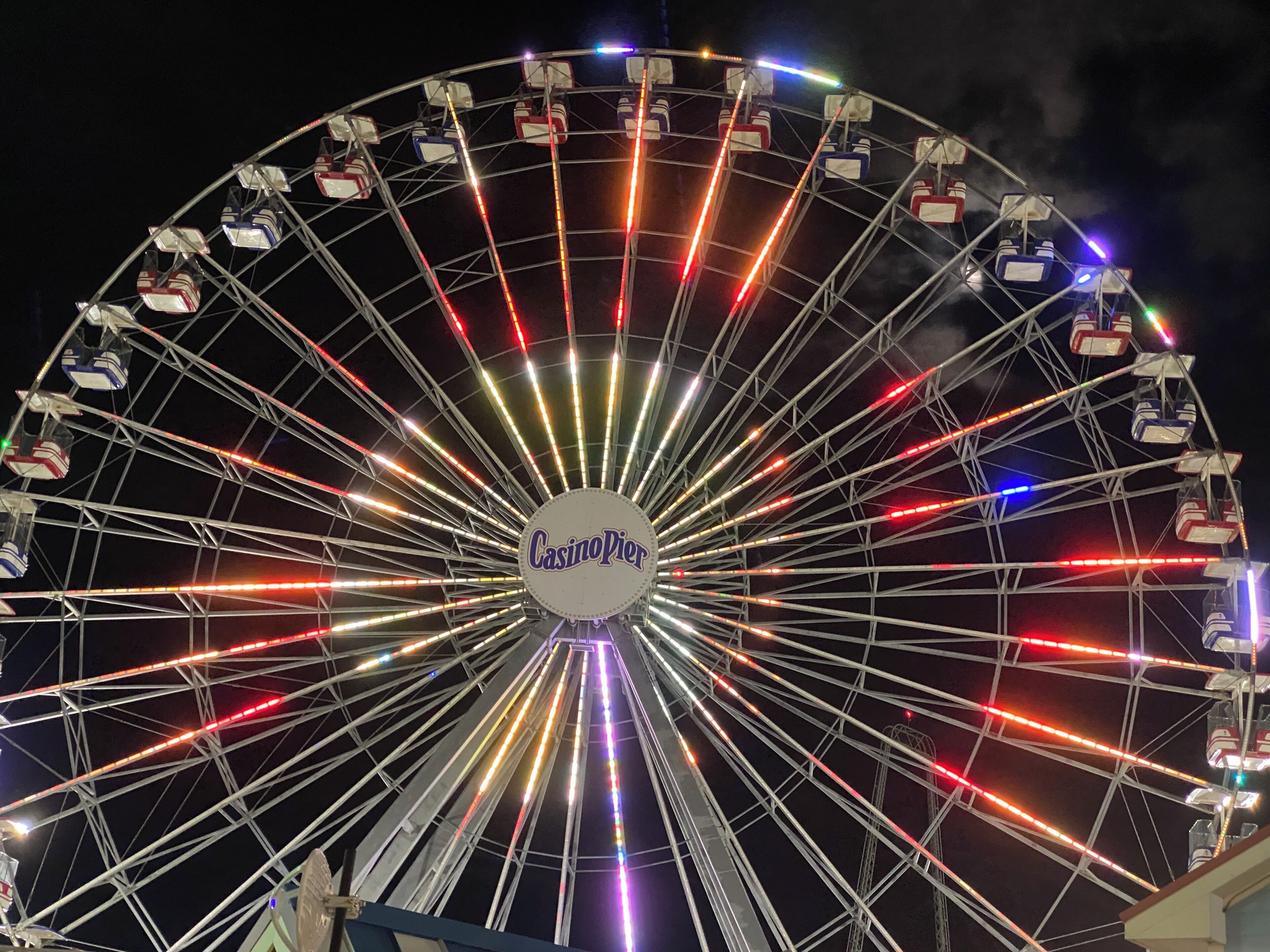 A Ferris wheel with the name "Casino Pier" at the center.
