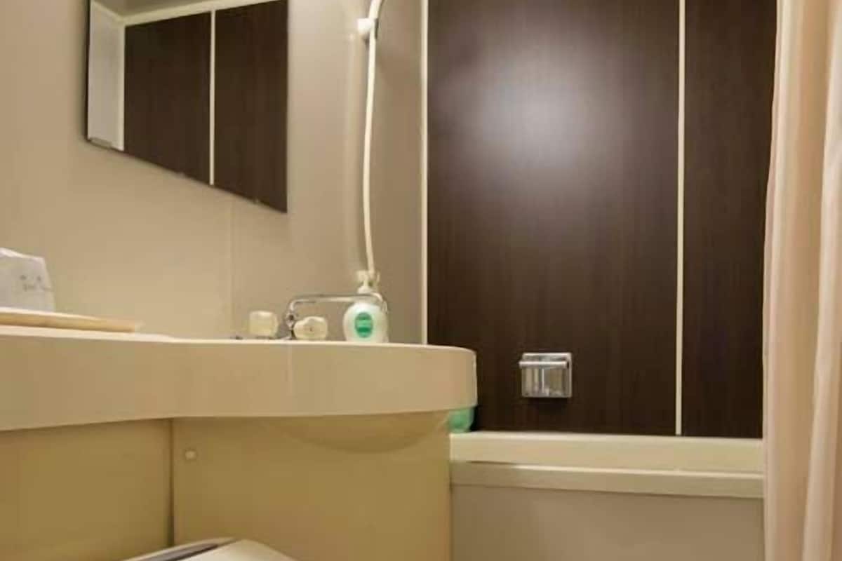 Bathroom | Combined shower/tub, hair dryer, slippers, bidet
