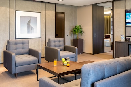 Suite, River View | Living area. RiverSide - restaurant, hotel, beach