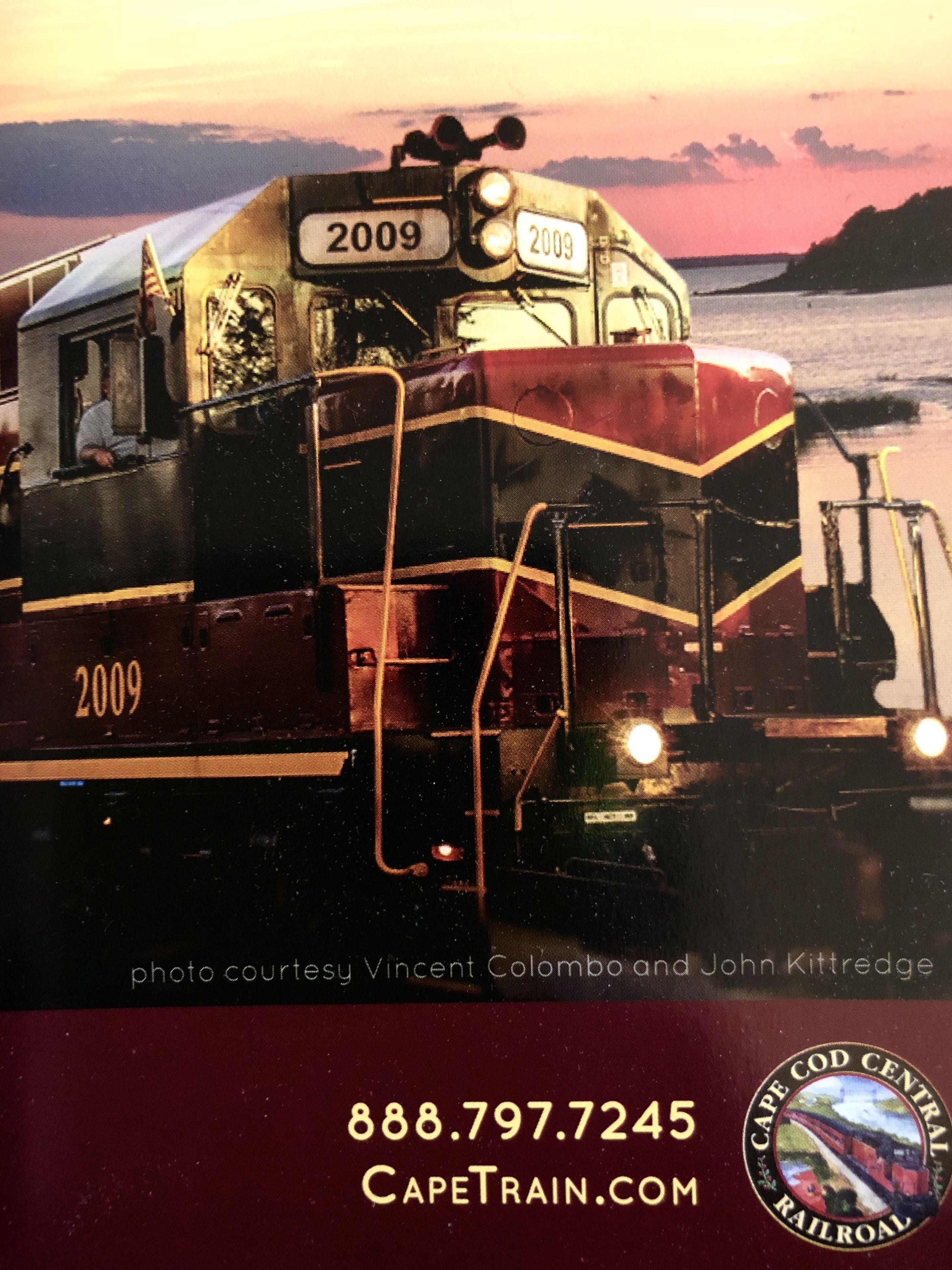 A train with the number 2009 on its front and side.