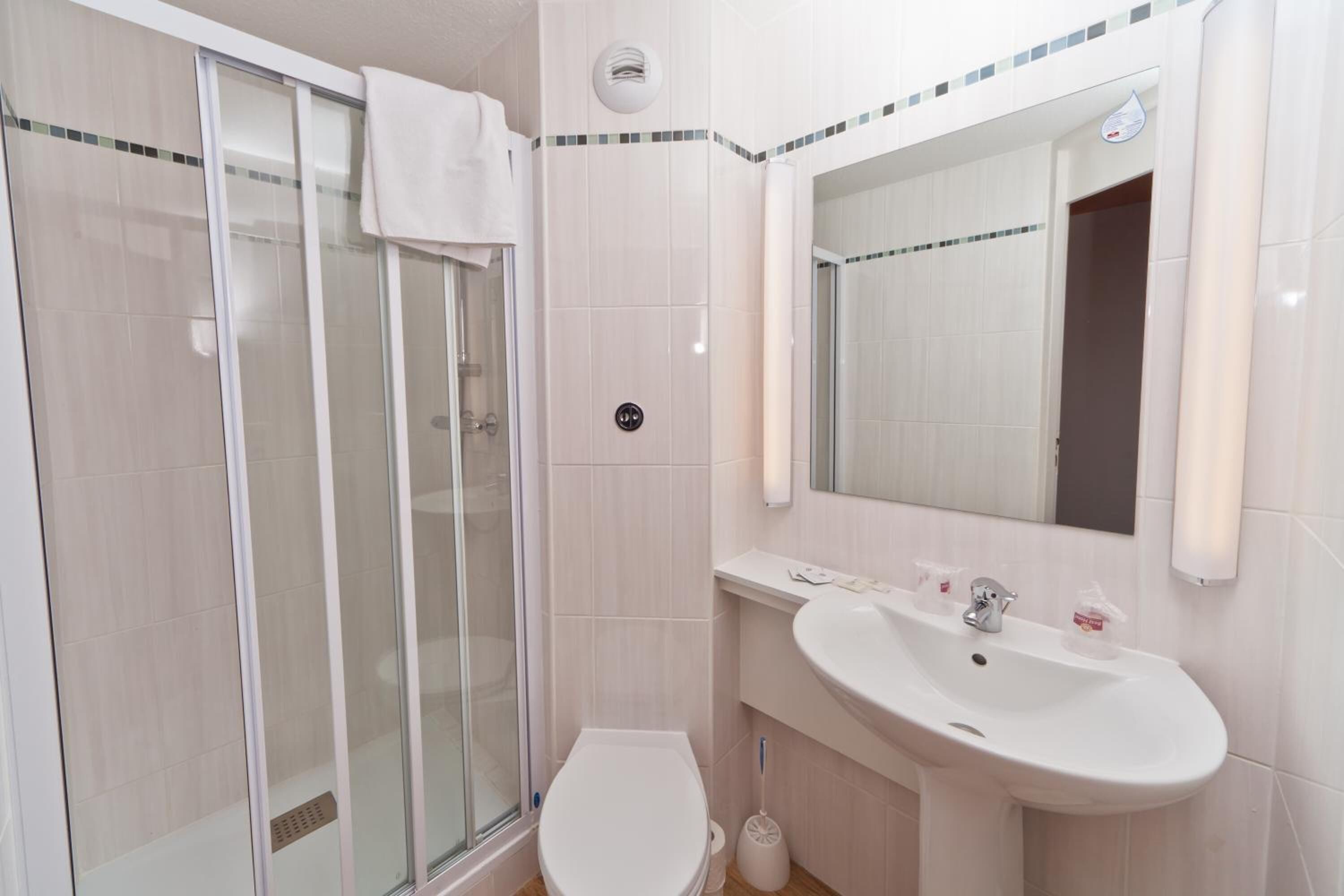 free toiletries, hair dryer, towels