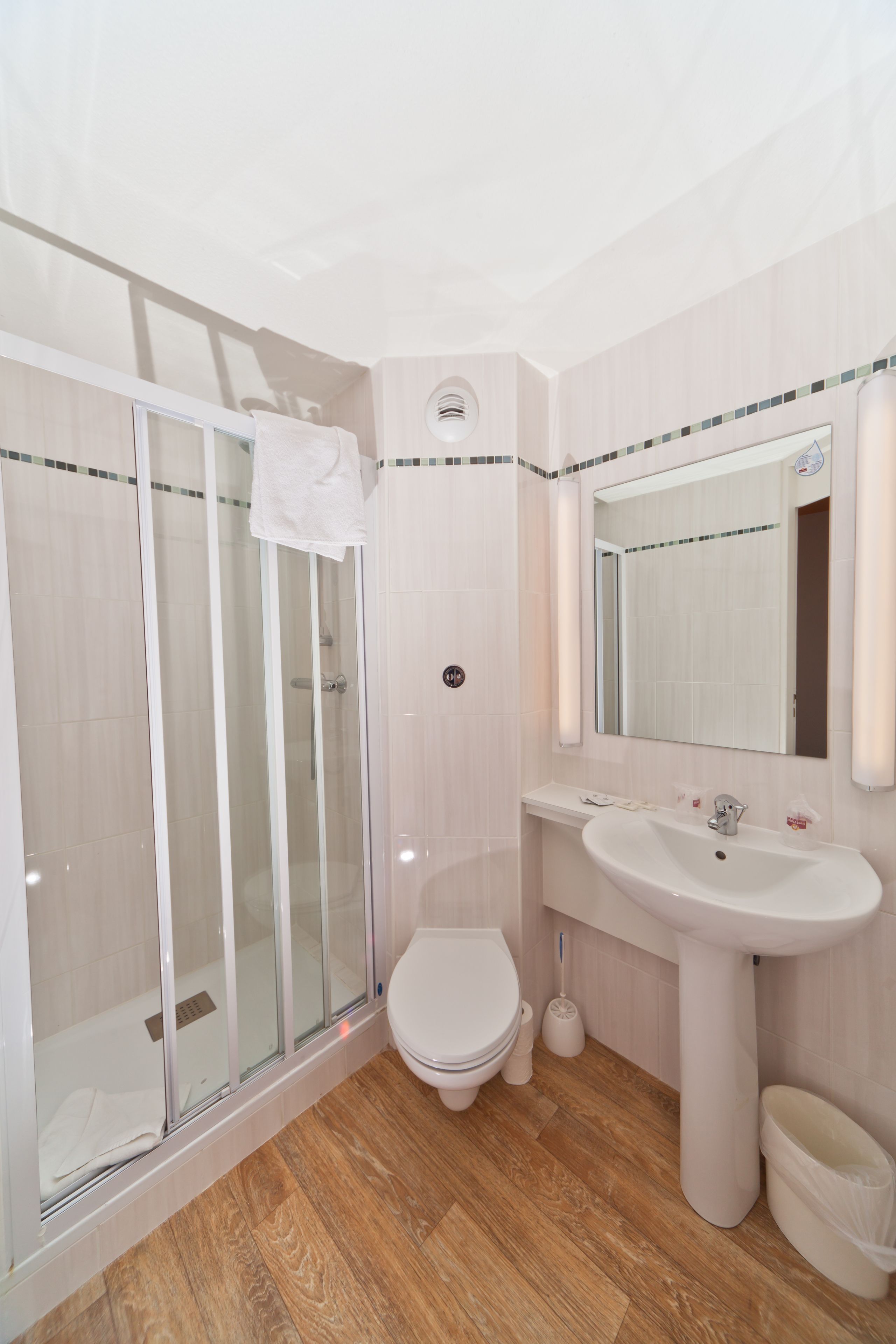 free toiletries, hair dryer, towels