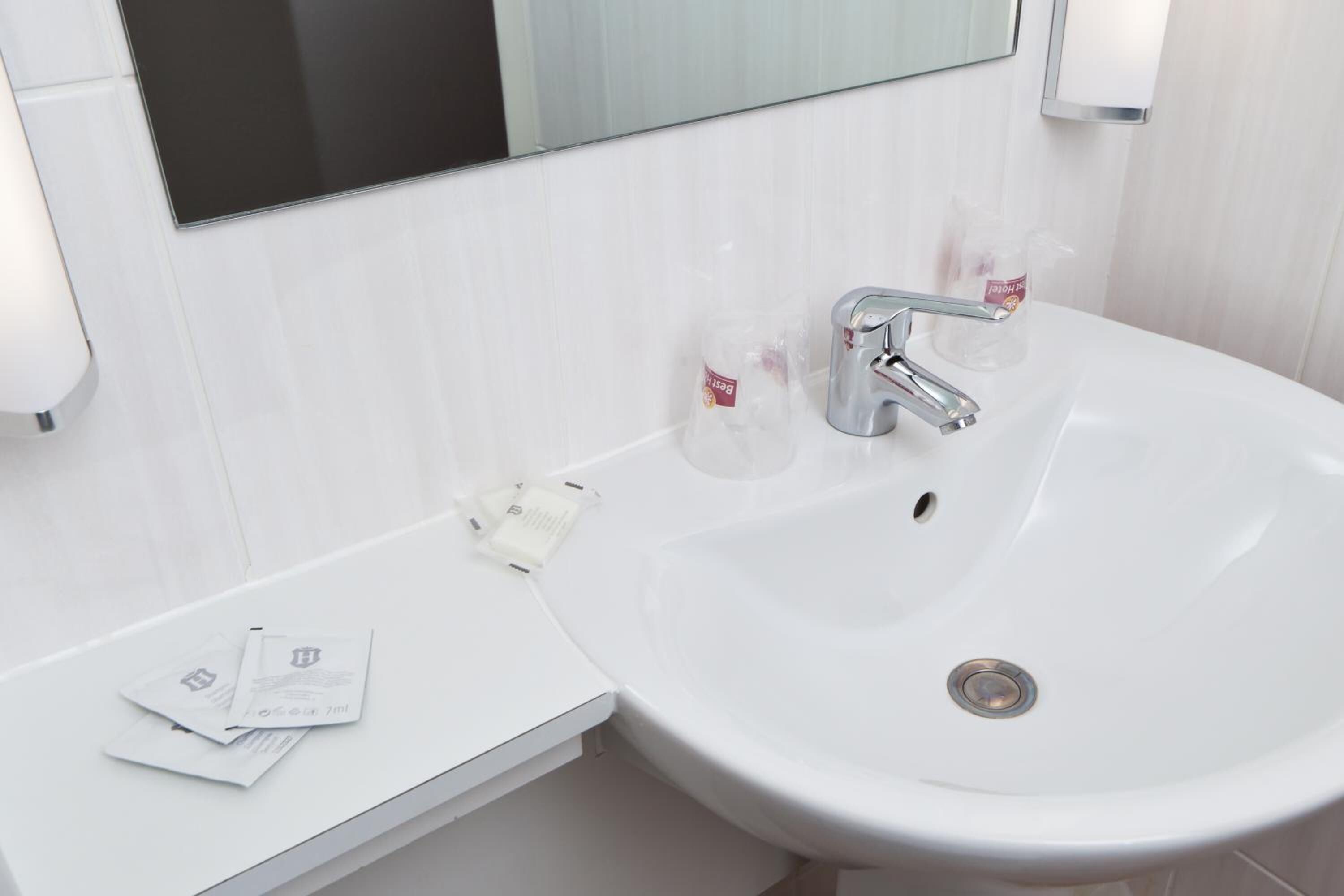 free toiletries, hair dryer, towels