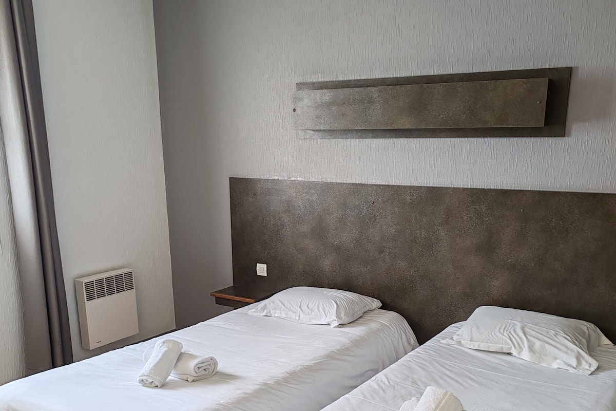 Basic Twin Room | Desk, iron/ironing board (on request), free cots/infant beds