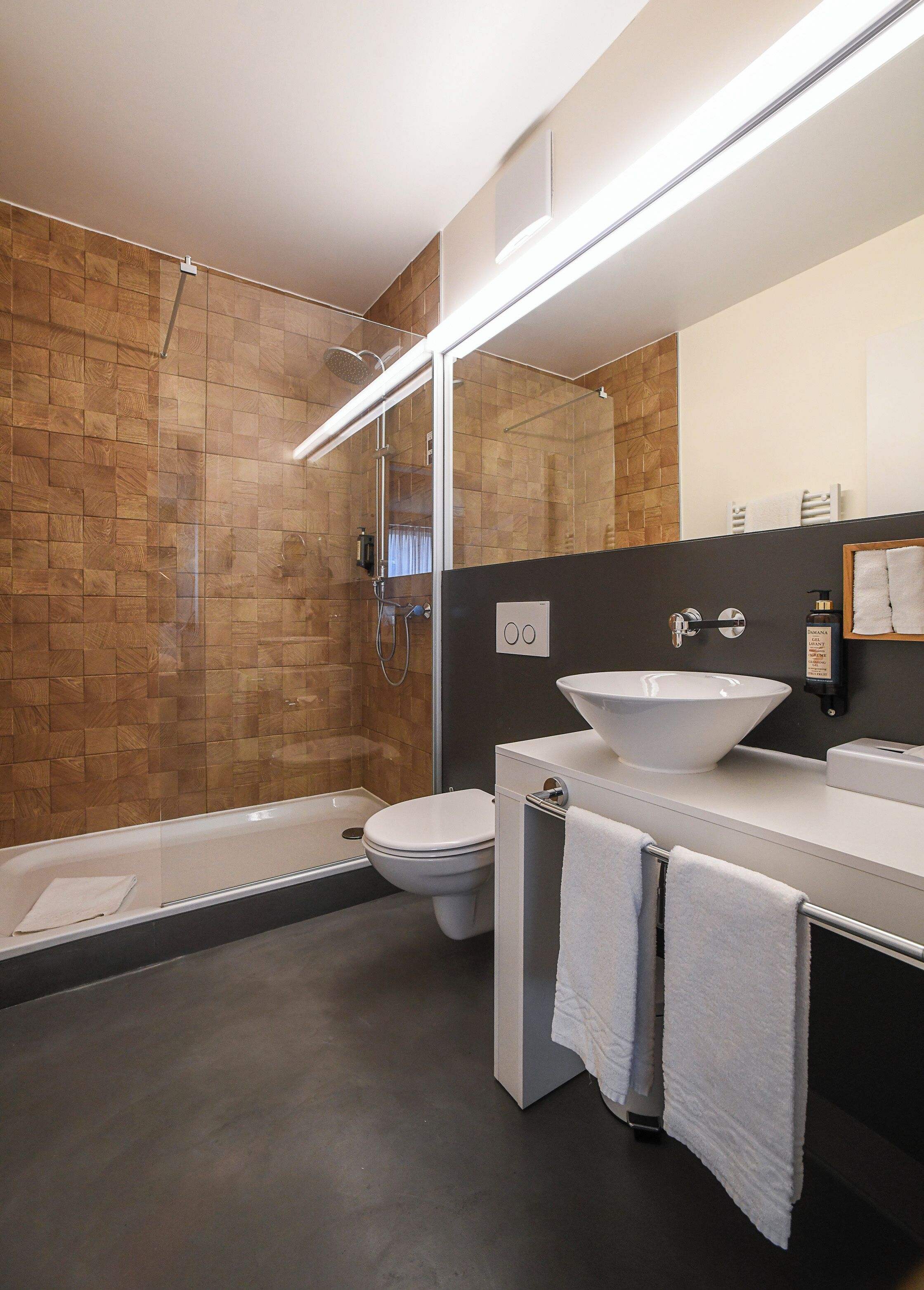 deluxe double room, kitchenette | bathroom | shower, free toiletries, hair dryer, bathrobes