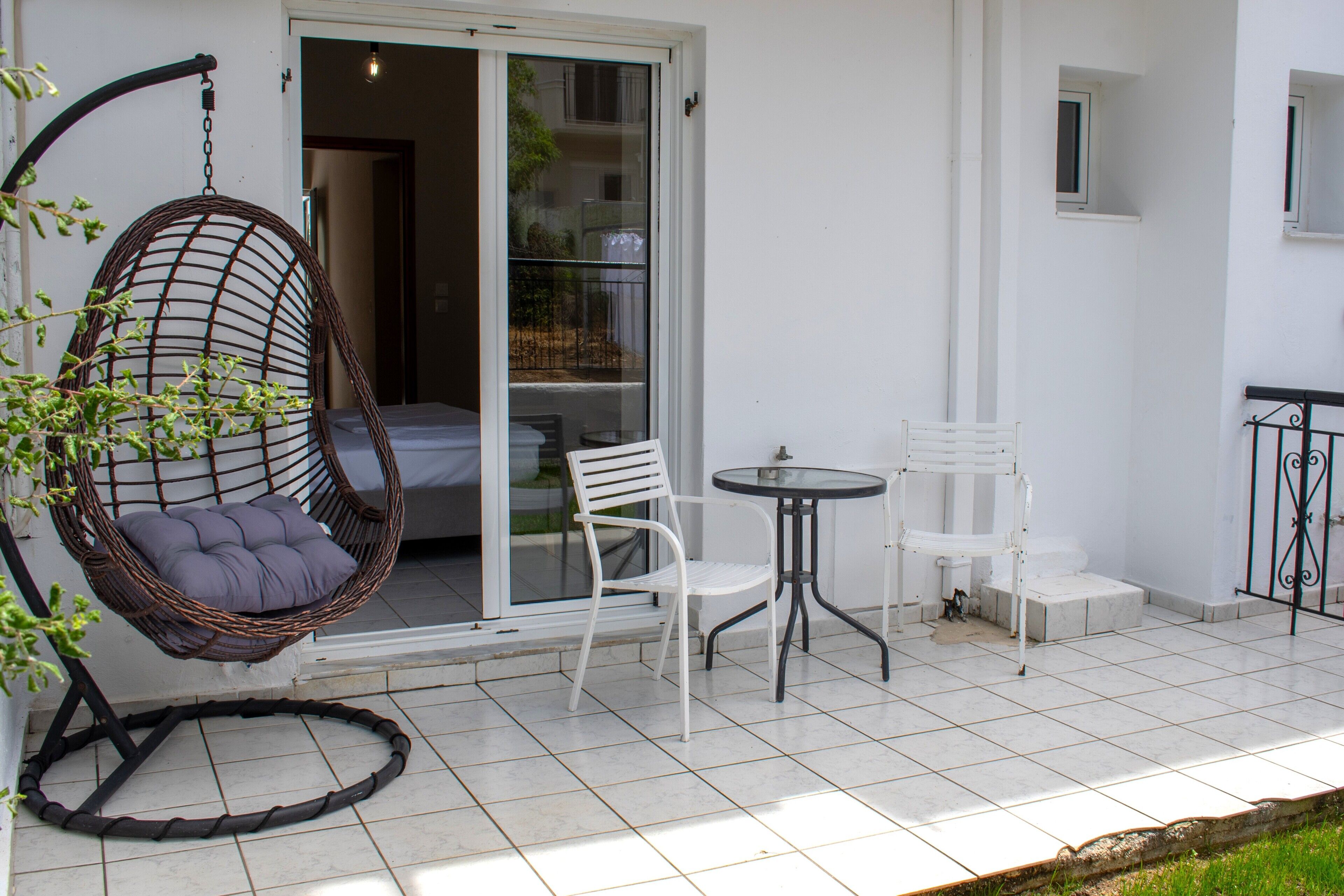 Deluxe Double Room, Kitchenette, Garden View | Terrace/patio