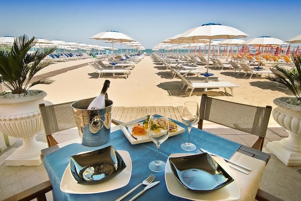 Utsikt mot havet/stranden