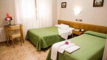 Desk, cribs (free), rollaway beds (surcharge), WiFi (free)