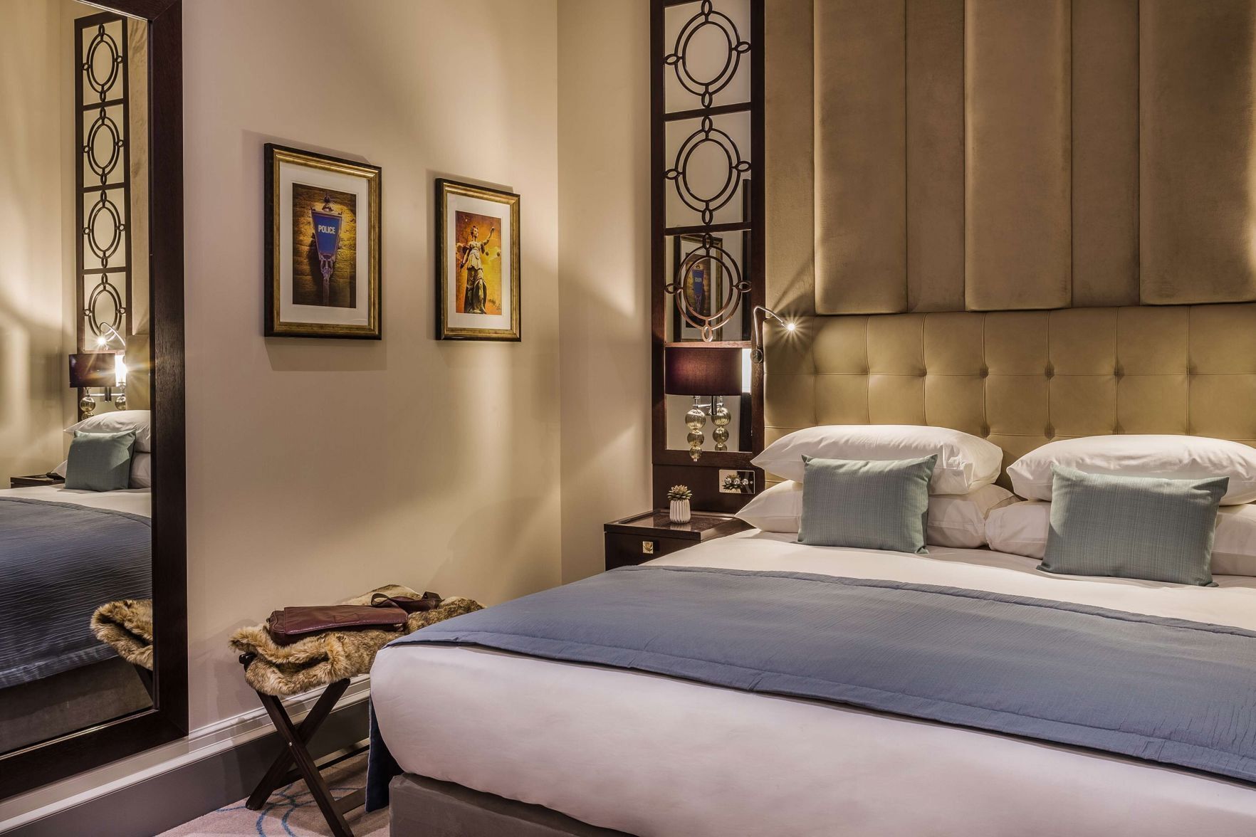 Hypo-allergenic bedding, minibar, in-room safe, desk