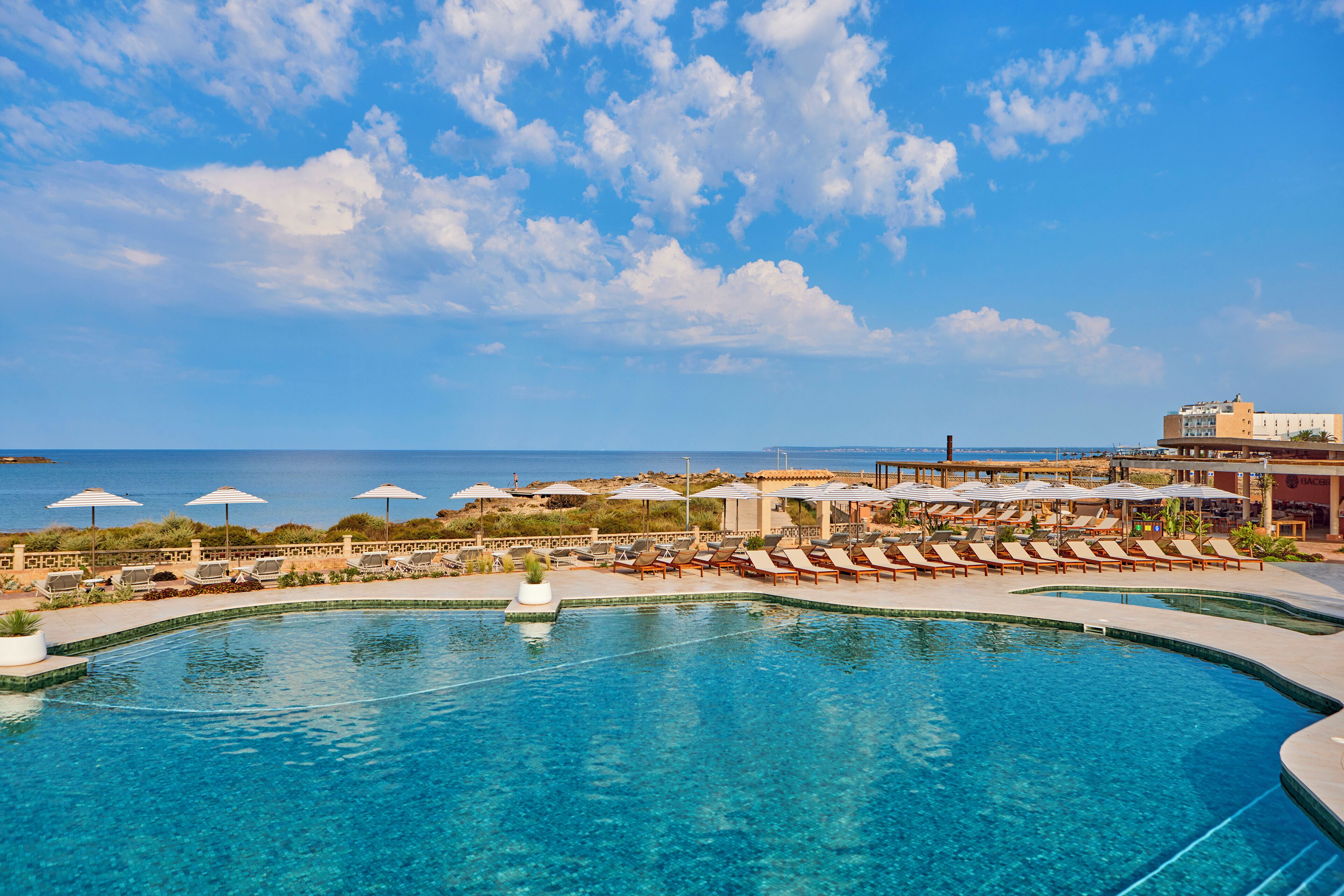 indoor pool, seasonal outdoor pool, pool loungers