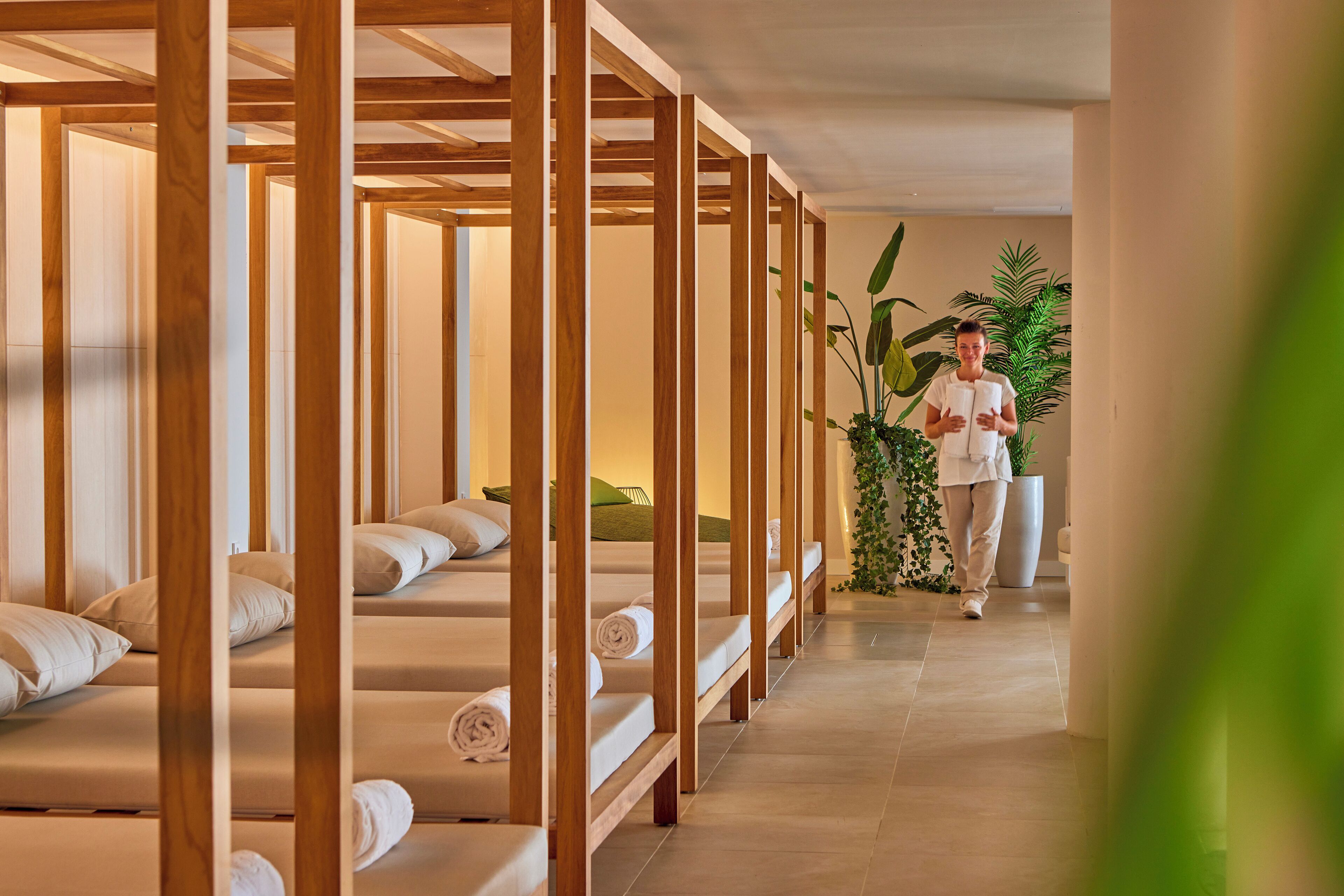 indoor pool, seasonal outdoor pool, pool loungers