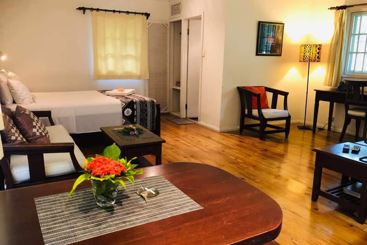 garden view bure | living area | flat-screen tv, dvd player