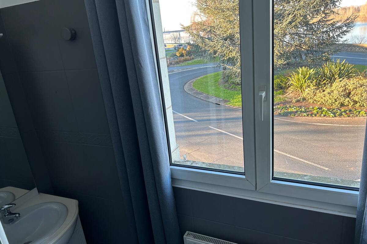 comfort double room, 1 double bed, river view | bathroom | shower, free toiletries, hair dryer, towels