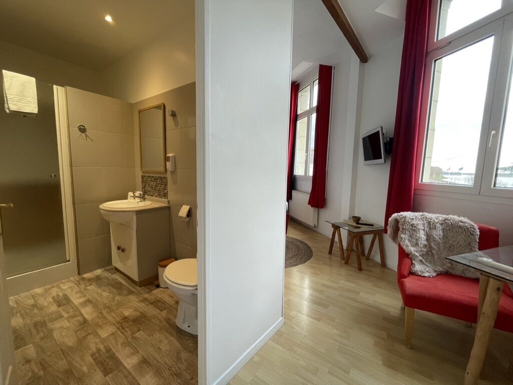 superior double room, river view | bathroom | shower, free toiletries, hair dryer, towels