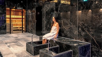 Sauna, hot tub, steam room, hot springs/mineral springs, body treatments