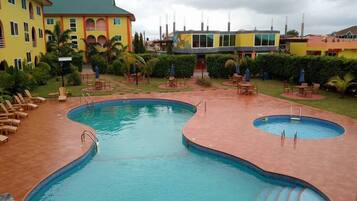 Outdoor banquet area