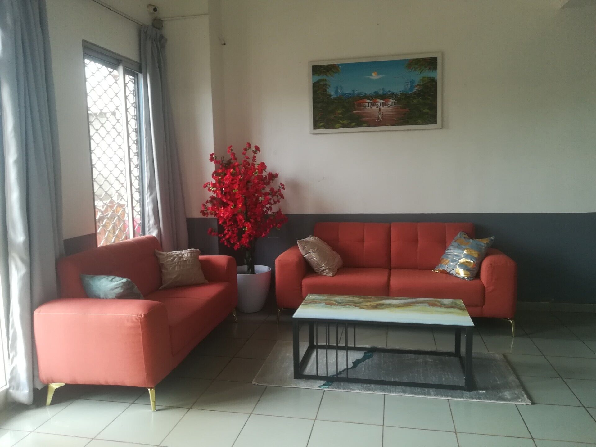 Siddeområde i lobbyen