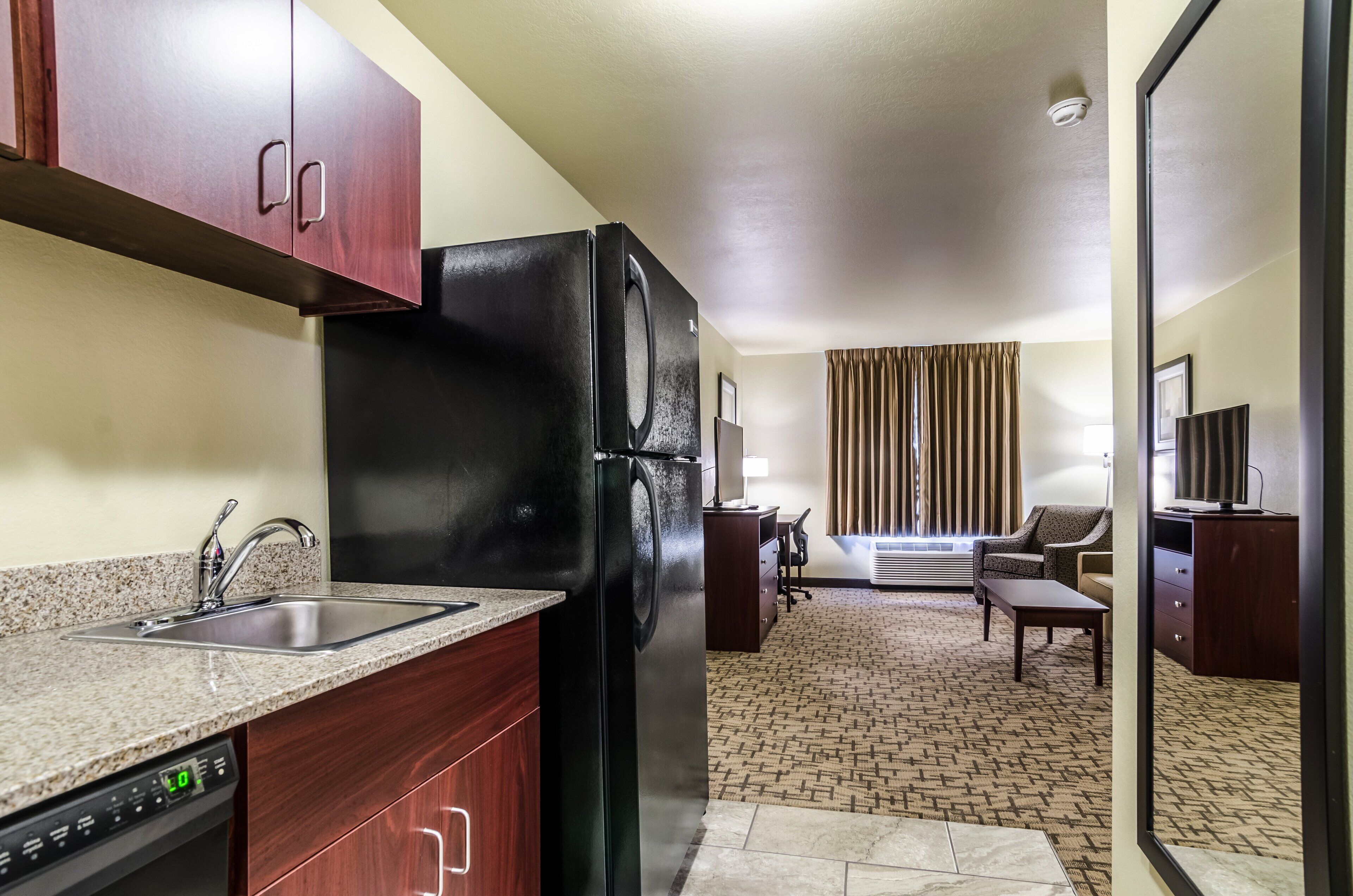 suite, multiple beds, accessible, non smoking | in-room safe, desk, laptop workspace, iron/ironing board