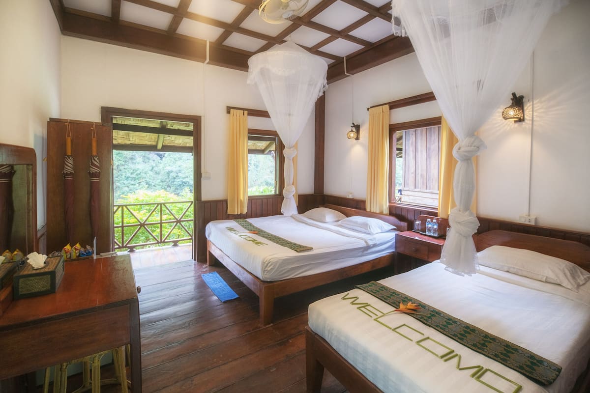 bungalow, river view (aircon) | 1 bedroom, egyptian cotton sheets, free wifi, bed sheets