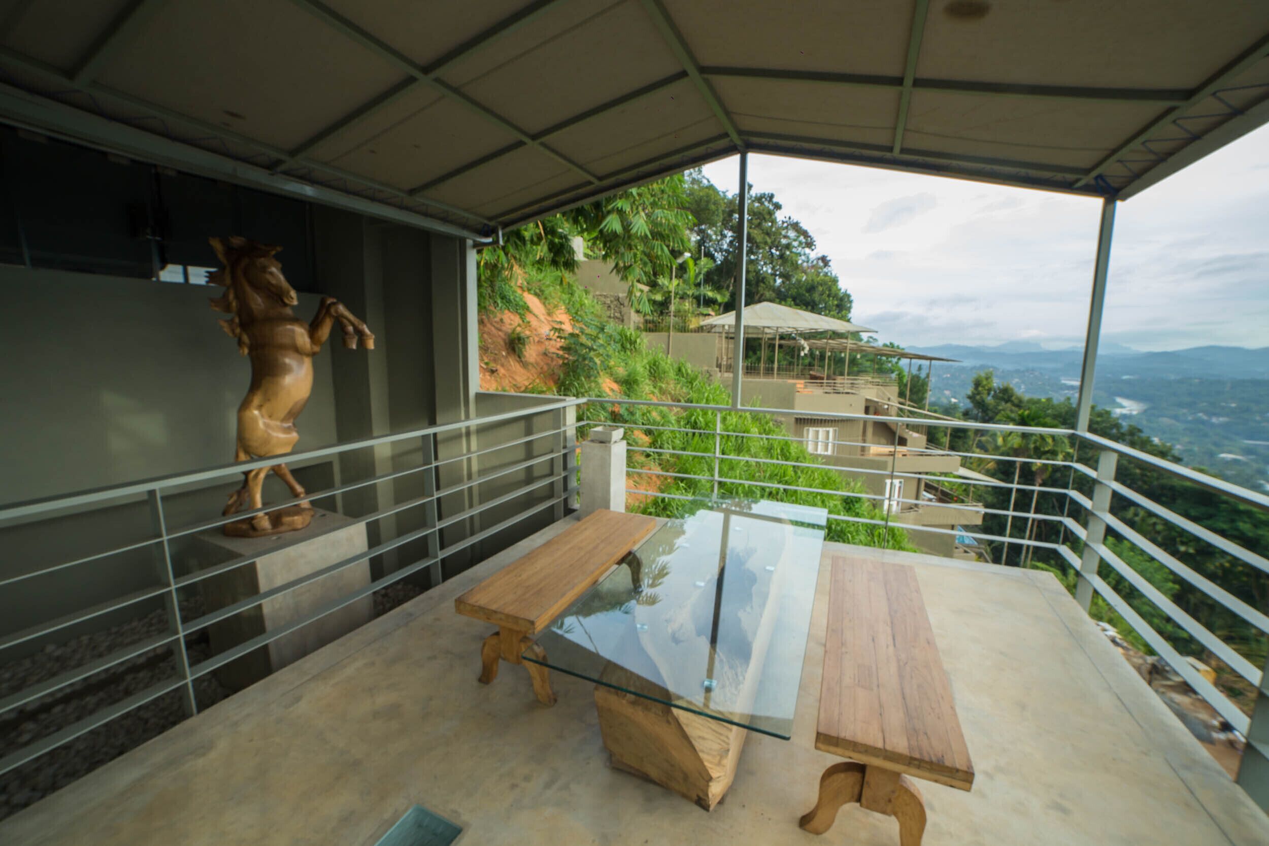 outdoor banquet area