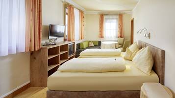 Desk, blackout drapes, free cribs/infant beds, free WiFi