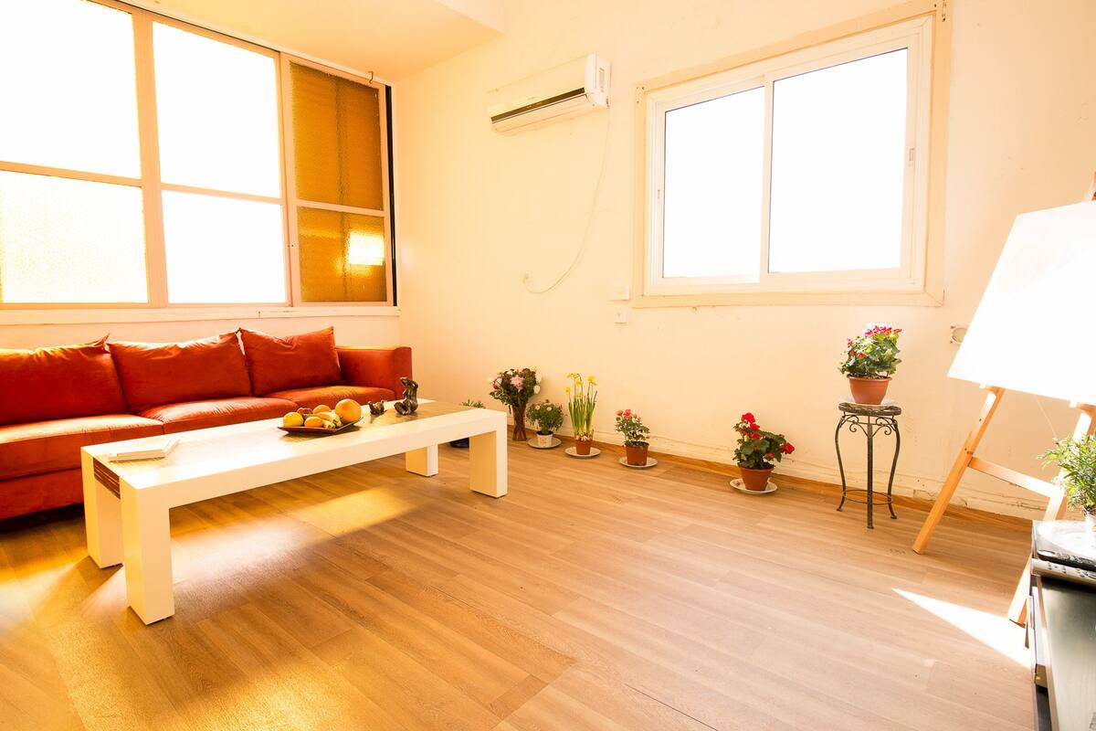 Apartment, 1 Bedroom, Kitchen | Living area | LCD TV