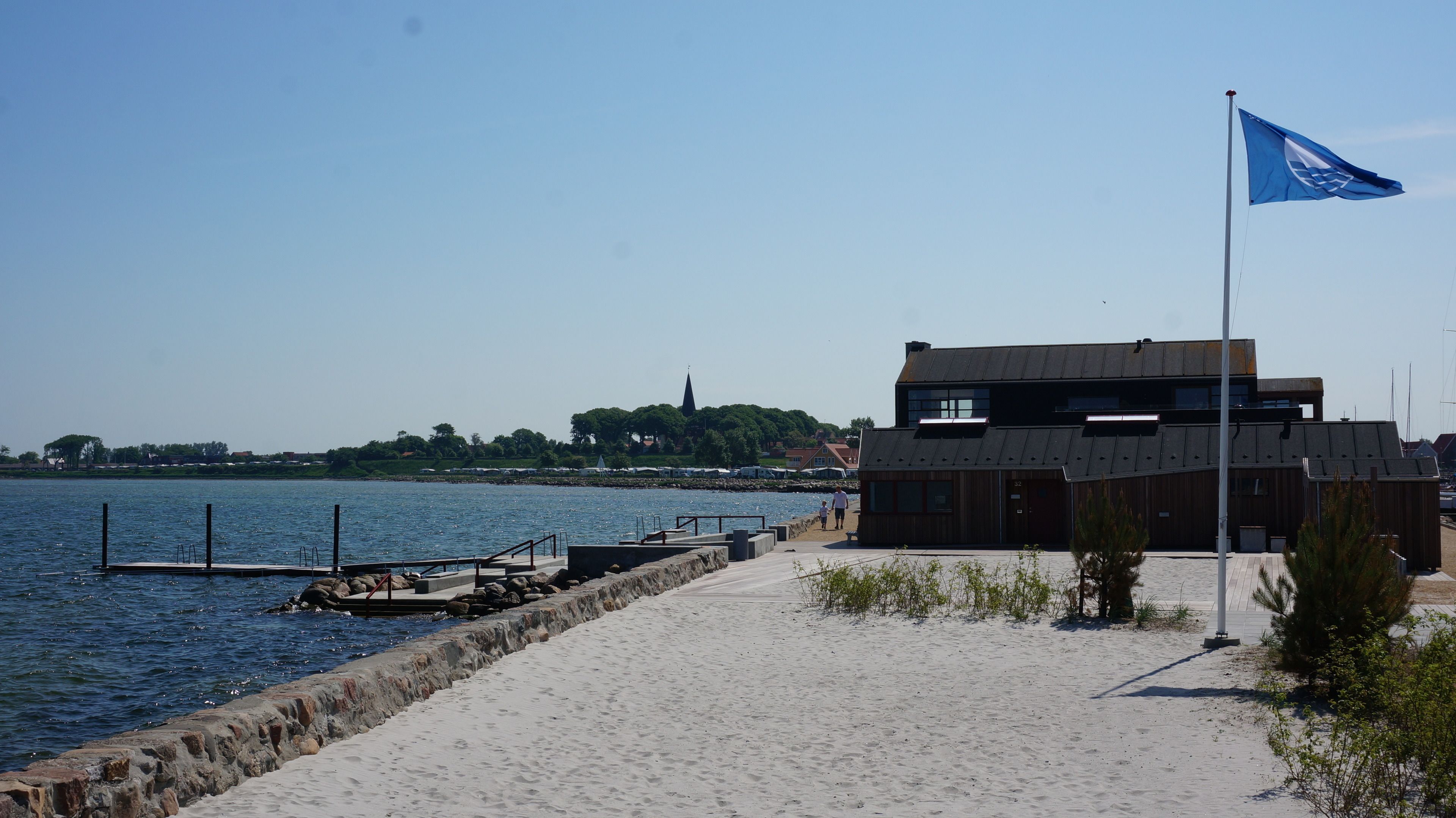 beach nearby, white sand