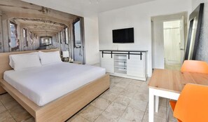 Chic Cozy Studio with One Queen Bed | 办公桌、笔记本电脑工作区、熨斗/熨衣板、免费 WiFi