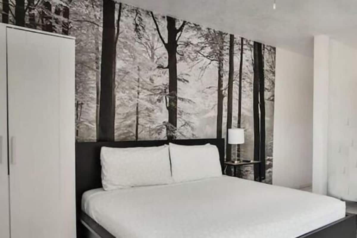 Chill & Cozy Studio Unit with One Queen Bed & Full Kitchen | 1 Schlafzimmer, Schreibtisch, laptopgeeigneter Arbeitsplatz
