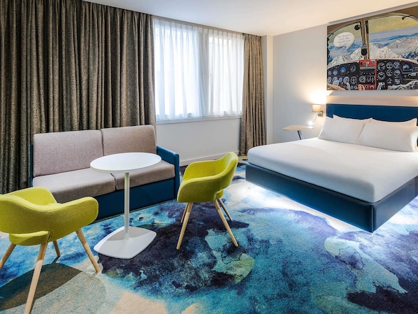 Family Double Room, 1 Double Bed with Sofa bed | Individually decorated, iron/ironing board, free WiFi, bed sheets - Ibis Styles London Heathrow (West Drayton)