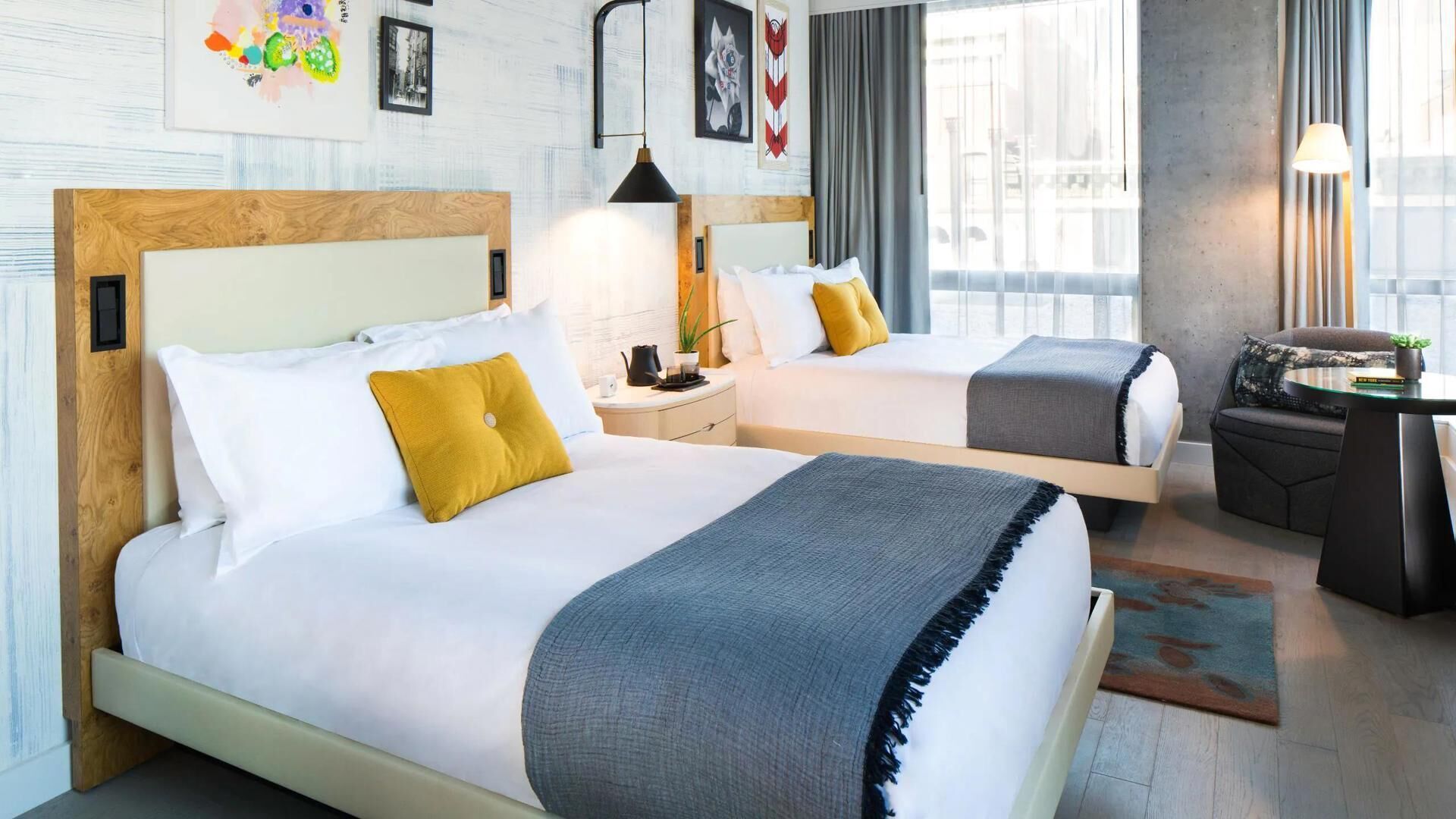 Premium bedding, pillowtop beds, in-room safe, individually decorated