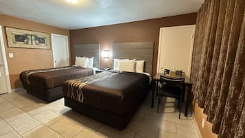 Basic Room, 2 Queen Beds, Non Smoking | Blackout drapes, free WiFi, bed sheets