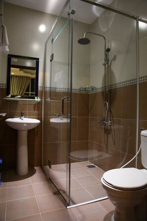 Regadera, amenidades de baño gratuitas, secadora de cabello, pantuflas 