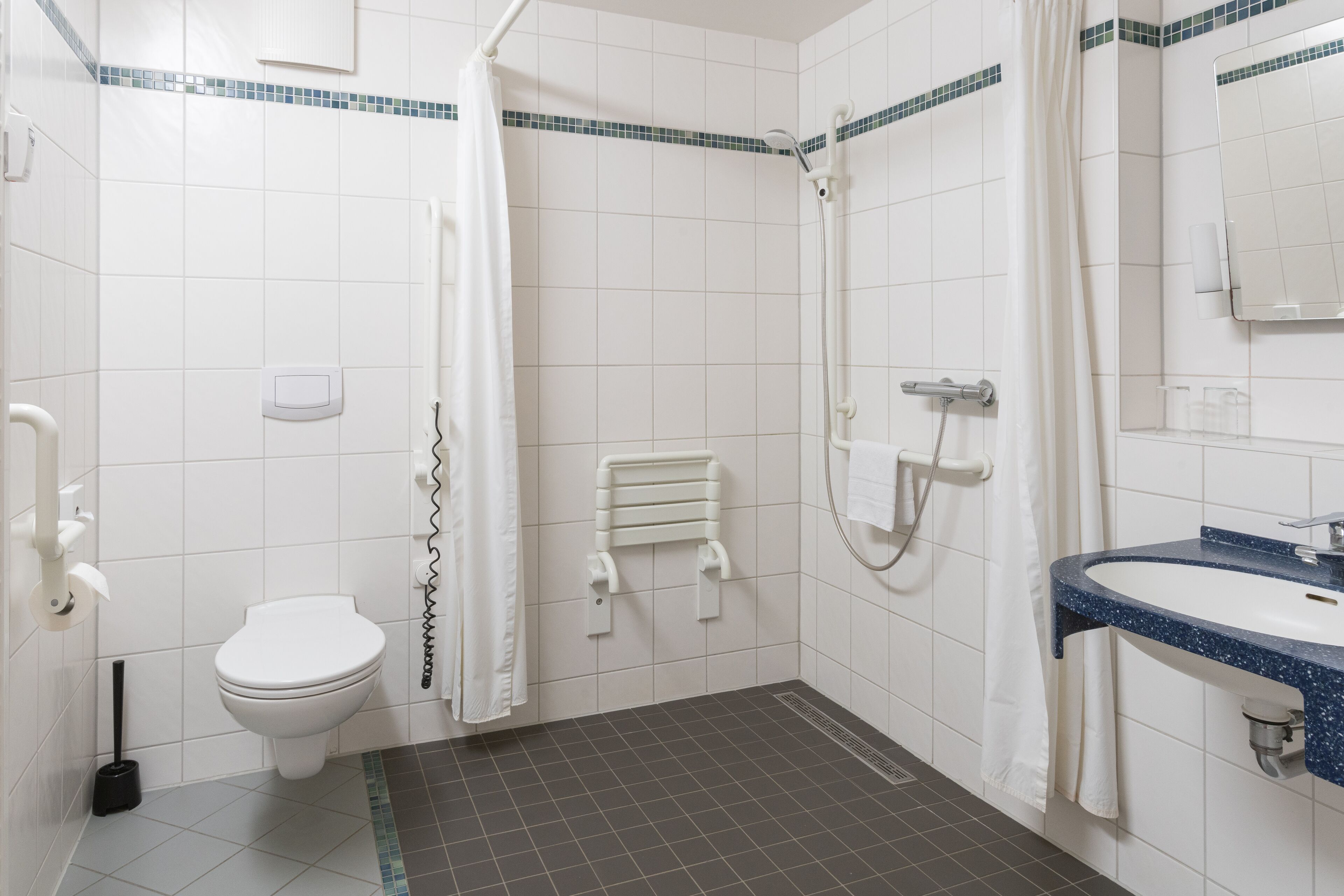 double room, accessible | bathroom | shower, free toiletries, towels