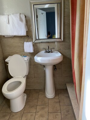 Premium Suite, 1 King Bed, Non Smoking | Bathroom | Combined shower/bathtub, designer toiletries, hair dryer, towels