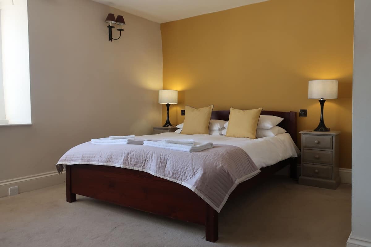 Habitación Deluxe, 1 cama King size | 1 habitación, tabla de planchar con plancha, wifi gratis y ropa de cama