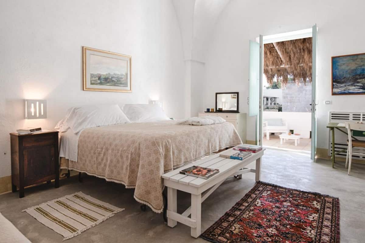 Deluxe-Doppelzimmer, zum Garten hin