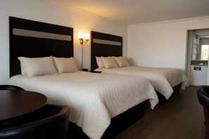 Standard Room, 2 Queen Beds, Non Smoking | Desk, iron/ironing board, free WiFi, bed sheets