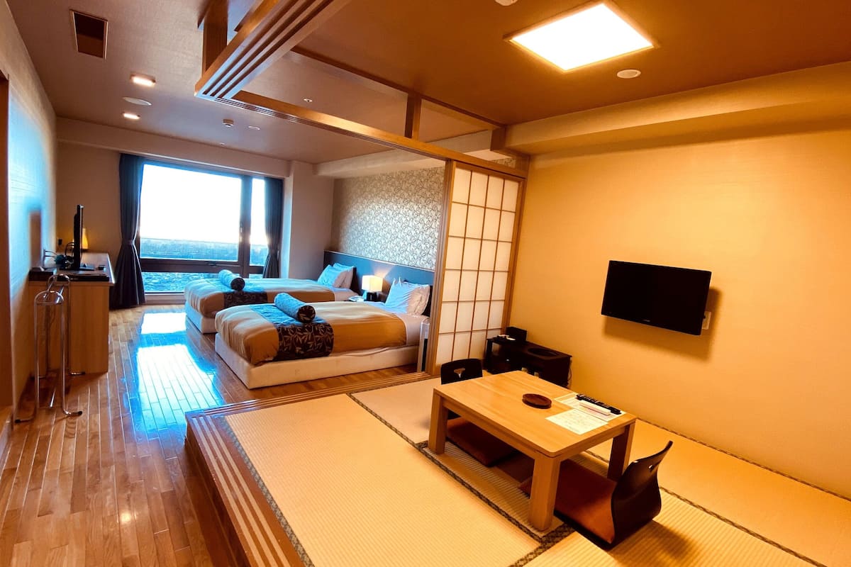 japanese western style room with private open-air bath, annex (a-2 type) | in-room safe, soundproofing, free wifi, wheelchair access