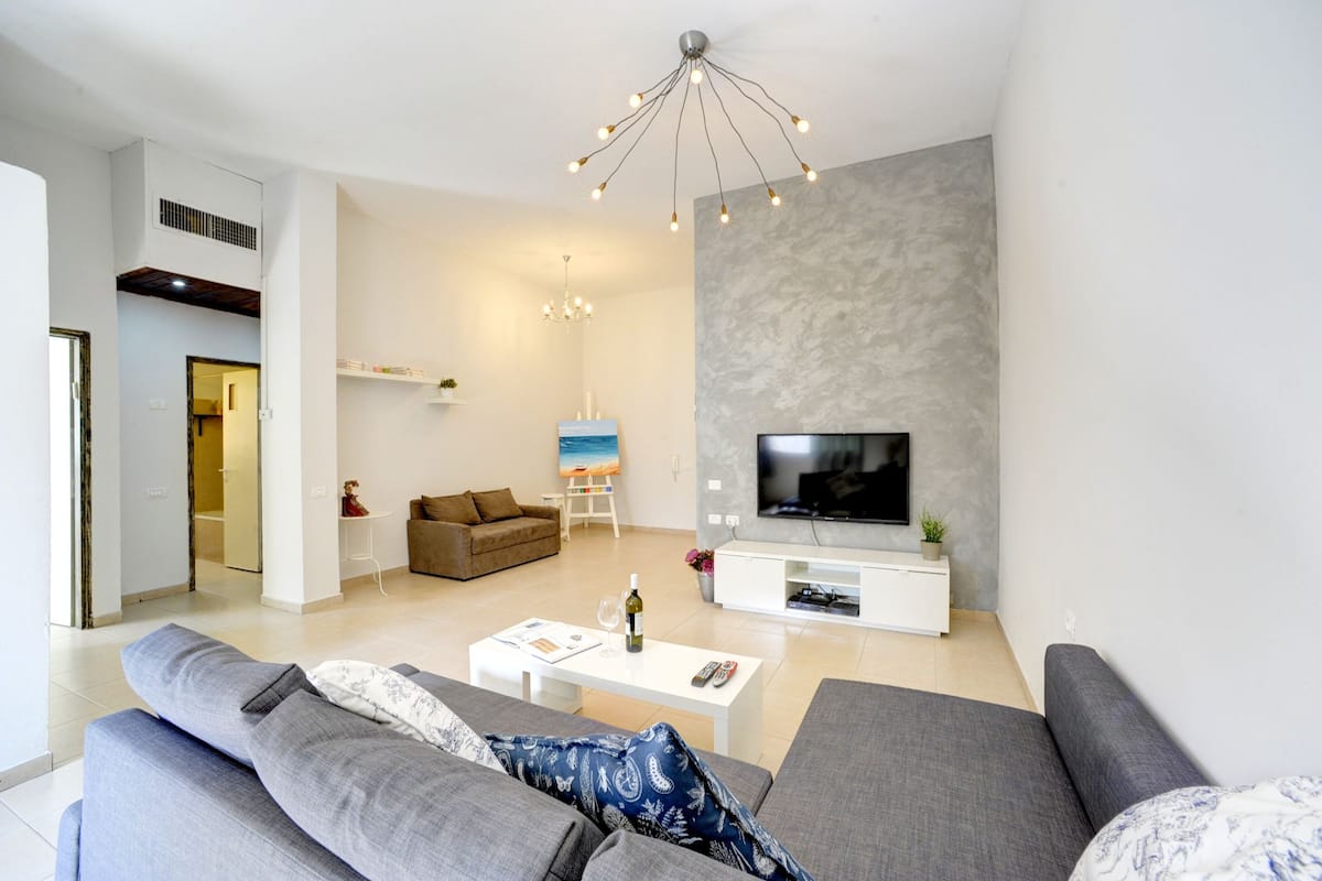Appartement, 2 chambres, vue mer (HaRav Kuk street. 11) | 1 chambre, literie de qualité supérieure
