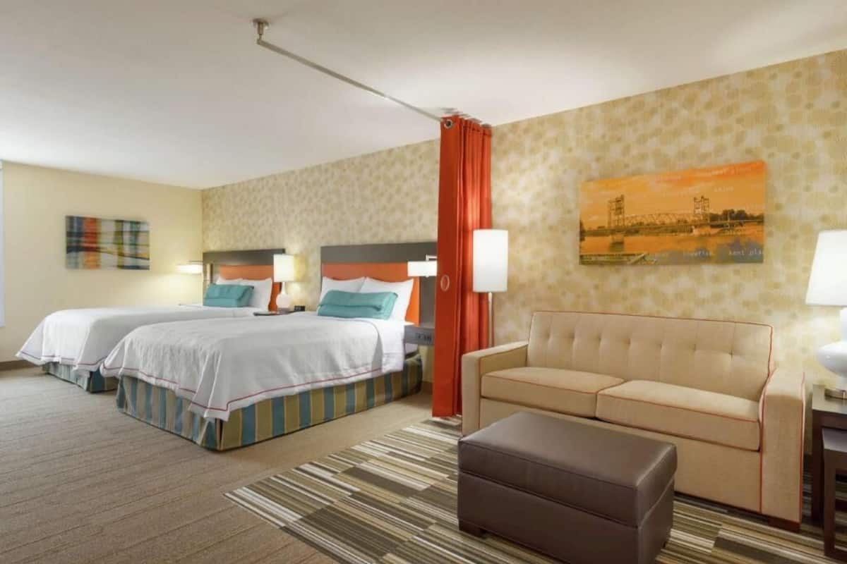 Premium bedding, pillowtop beds, in-room safe, blackout drapes