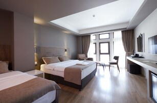 华丽双床房 | 高档床上用品、Select Comfort 床、迷你吧、客房内保险箱