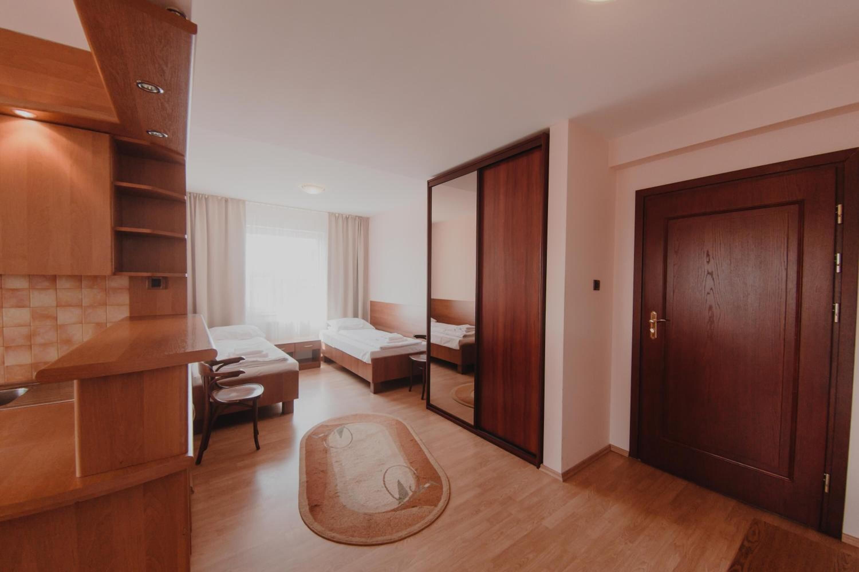 premium bedding, desk, iron/ironing board, bed sheets