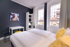 Tweepersoonskamer, gemeenschappelijke badkamer | Een strijkplank/strijkijzer, gratis wifi, beddengoed