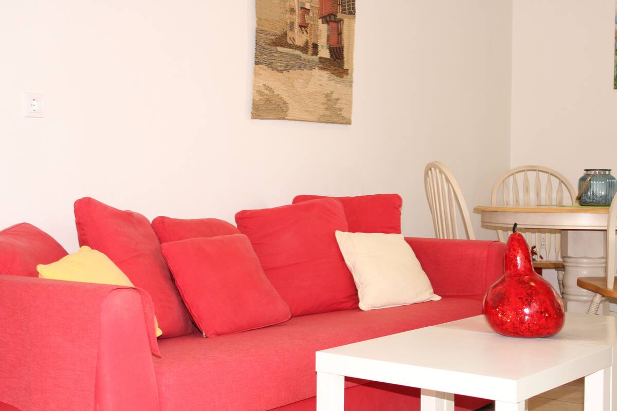 Ferienhaus, 1 Schlafzimmer | Wohnbereich | LCD-Fernseher