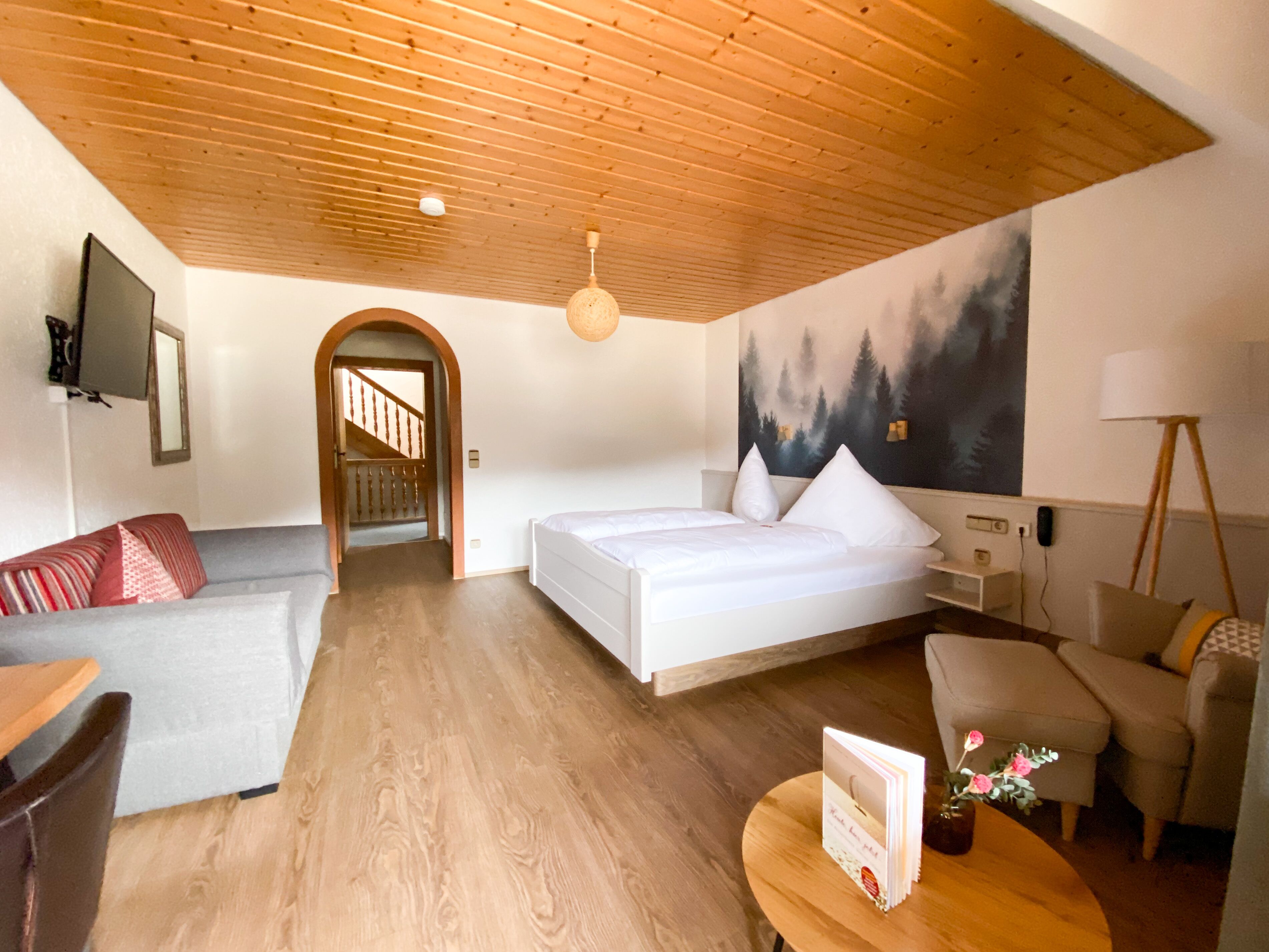 double room, non smoking | living area | flat-screen tv