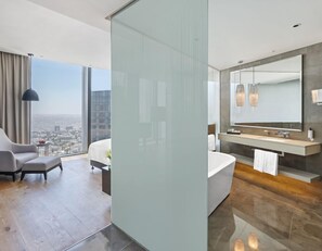 Suite, 1 Bedroom, City View | Down comforters, in-room safe, desk, laptop workspace - Amman Rotana (Amman)