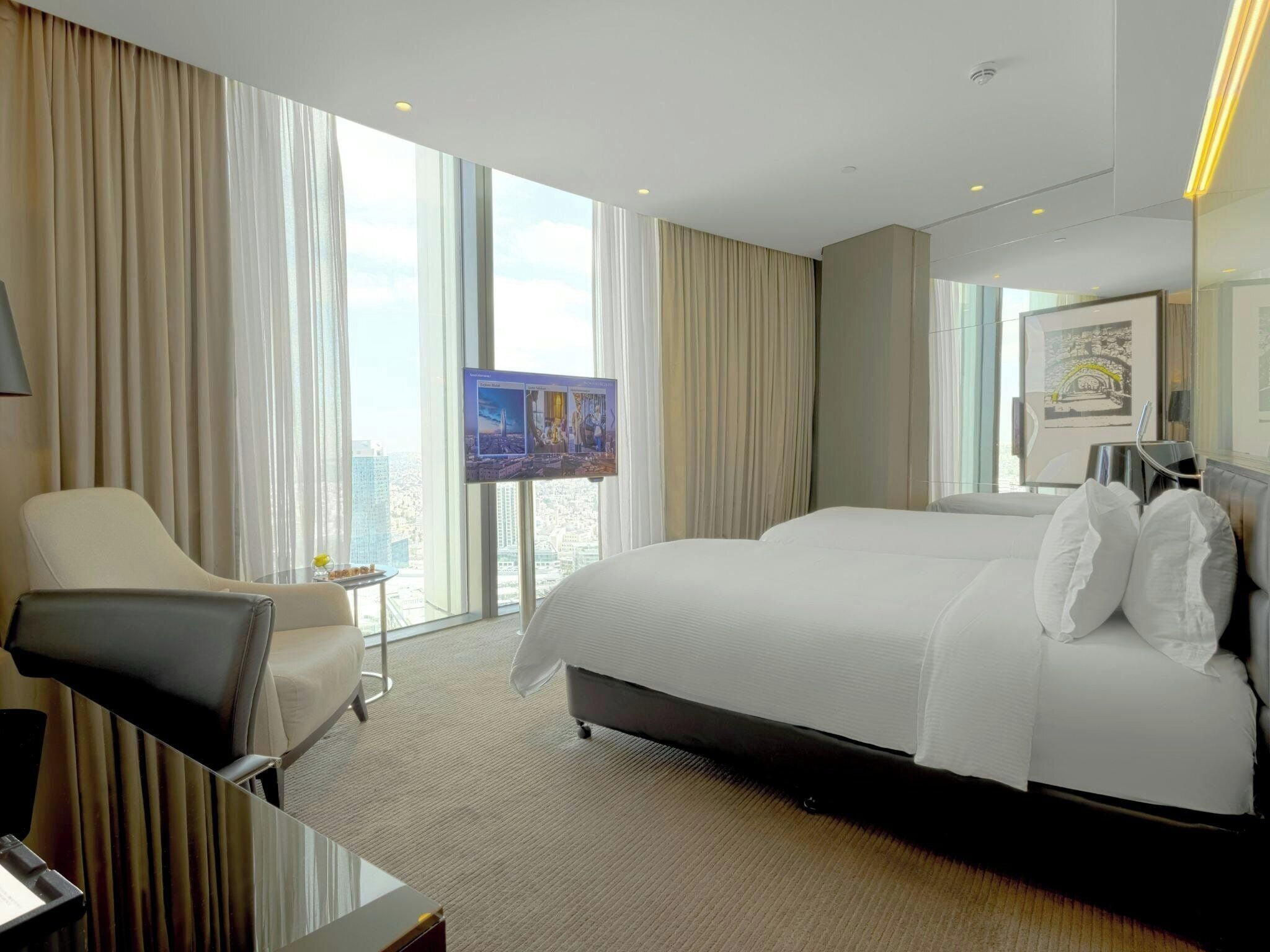 Room, 2 Twin Beds, City View (High Floor) | Down comforters, in-room safe, desk, laptop workspace