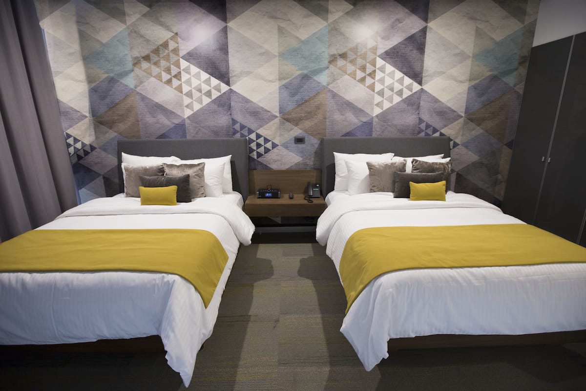 junior suite, 2 double beds | 1 bedroom, egyptian cotton sheets, premium bedding, in-room safe